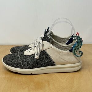 Toms Cabrillo Canvas/Knit Lace Up Sneakers in Birch Size 7